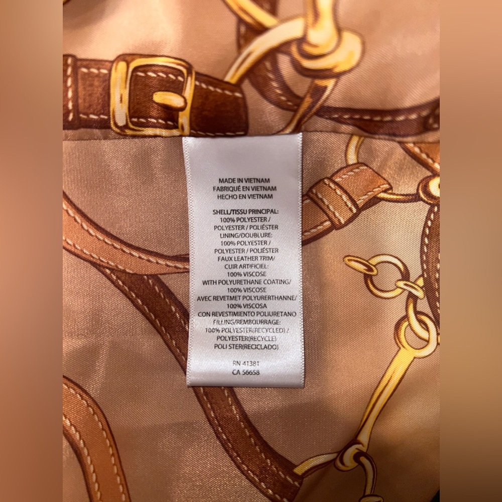 $290 NWT Lauren Ralph Lauren Women's Camel Brown Hooded Quilted Coat Plus Sz 3X - Picture 10 of 12